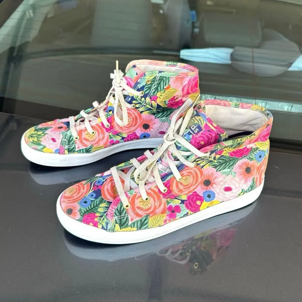 Keds x Rifle Paper Co. Juliet Floral High Top Sneakers Women’s Size‎ 7.5